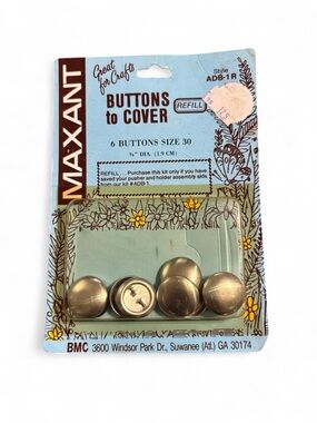 Maxant Buttons to Cover Refill - Buttons Size 30 (6 buttons)